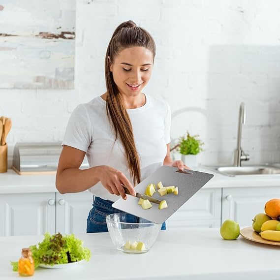 Large Stainless Steel Cutting Board for Kitchen Heavy-Duty Metal Chopping Board, Big Size Pad (35 cm X 24.5 cm)