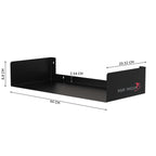 Heavy-Duty Wall Mount Metal U Shape Shelves for Home | Bookshelf CD DVD Storage Display Bookcase | Set of 2 | Black