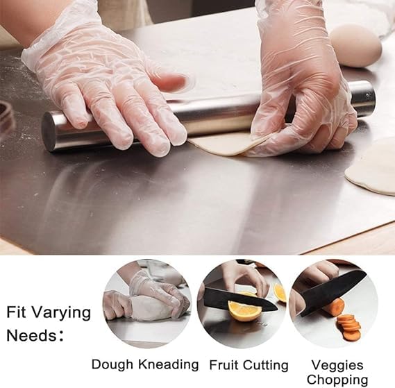304 Stainless Steel Chopping Board for Kitchen | Large | Non-Slip | with Drip Lip | for Cutting Vegetables, Meat,Fish,Fruits | Rustproof | 35.8x30 cm