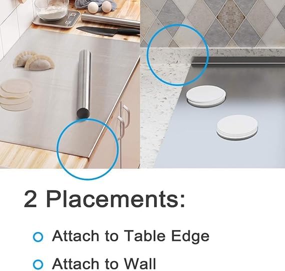 304 Stainless Steel Chopping Board for Kitchen | Large | Non-Slip | with Drip Lip | for Cutting Vegetables, Meat,Fish,Fruits | Rustproof | 35.8x30 cm