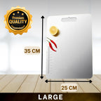 Large Stainless Steel Cutting Board for Kitchen Heavy-Duty Metal Chopping Board, Big Size Pad (35 cm X 24.5 cm)