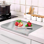 304 Stainless Steel Chopping Board for Kitchen | Large | Non-Slip | with Drip Lip | for Cutting Vegetables, Meat,Fish,Fruits | Rustproof | 35.8x30 cm