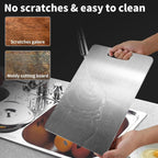 Large Stainless Steel Cutting Board for Kitchen Heavy-Duty Metal Chopping Board, Big Size Pad (35 cm X 24.5 cm)